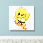 Karate Kuiken Canvas Afdruk (Insitu (Houten vloer))