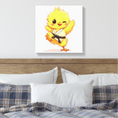Karate Kuiken Canvas Afdruk (Insitu (Slaapkamer))