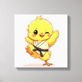 Karate Kuiken Canvas Afdruk