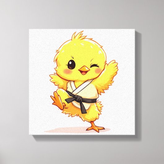 Karate Kuiken Canvas Afdruk (Voorkant)