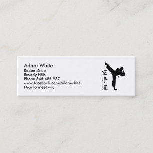 Karate Kung Fu Mini Visitekaartje