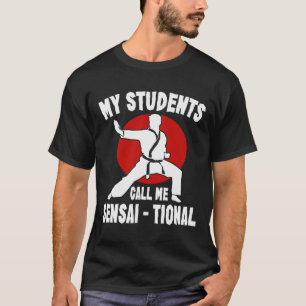 Karate Kung Fu Sensai Gift in vechtsport vechter T-shirt