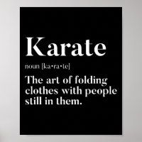 Karate kunst van het vouwen van kleding met mensen