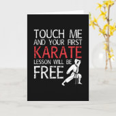 Karate Lesson Karate Martial Arts Kaart (Gele Bloem)