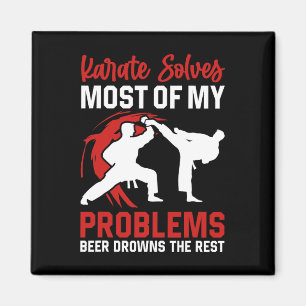 Karate lost de meeste van mijn problemen bier verd magneet