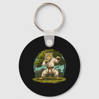 Karate Luipaard Motief Taekwondo Jiu-Jitsu MMA Sleutelhanger