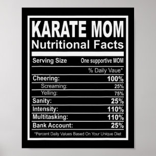 Karate Ma Nutritional Facts Poster