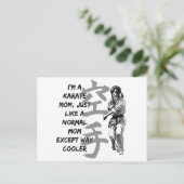 Karate mama briefkaart (Staand voorkant)