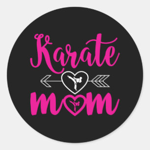 Karate Mama Funny Proud Karate mama Ronde Sticker