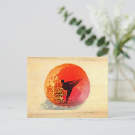 karate man Briefkaart (Staand voorkant)