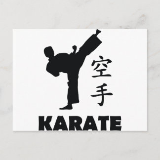 karate man chinese symbolen pictogram briefkaart