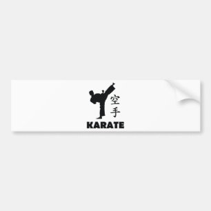 karate man chinese symbolen pictogram bumpersticker