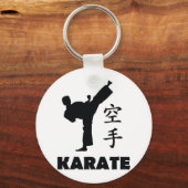 karate man chinese symbolen pictogram sleutelhanger (Voorkant)