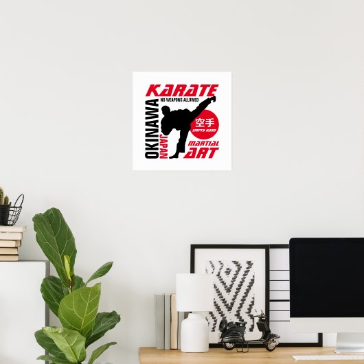 Karate Man Poster (Thuiskantoor)