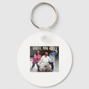 Karate Man Rocks T Shirt Sleutelhanger