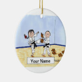 Karate - Mannelijk & Vrouw Keramisch Ornament (Rechts)
