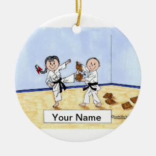 Karate - Mannelijk & Vrouw Keramisch Ornament