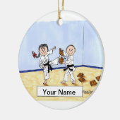 Karate - Mannelijk & Vrouw Keramisch Ornament (Links)