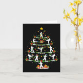 Karate Martial Art Lover Xmas Lighting Karate Chri Kaart (Gele Bloem)