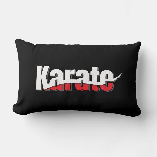 Karate Martial Arts Abstract Swish Kussen (Voorkant)