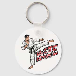 Karate Martial Arts Fighter High Kick keychain
