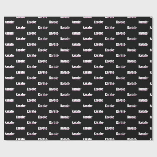 Karate Martial Arts Girly Pink Cadeaupapier (Vlak)