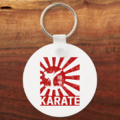 Karate Martial Arts met Japans  ontwerp Sleutelhanger (Voorkant)
