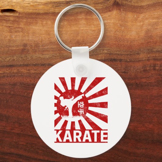 Karate Martial Arts met Japans  ontwerp Sleutelhanger (Voorkant)