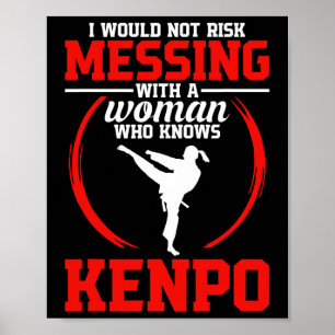 Karate Martial Arts niet riskeren Kenpo School Fig Poster