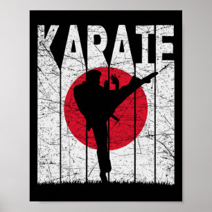 Karate  Martial Arts Retro Karate Japans Poster
