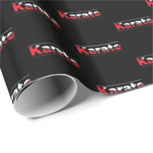 Karate Martial Arts Rood Cadeaupapier