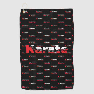 Karate Martial Arts Rood Golfhanddoek