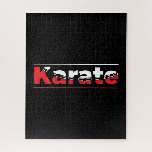 Karate Martial Arts Rood Legpuzzel (Verticaal)
