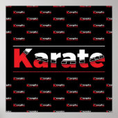 Karate Martial Arts Rood Poster (Voorkant)