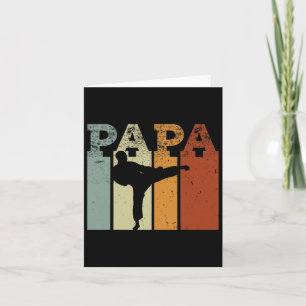 Karate Martial Arts Vintage Papa Retro Kunst Kaart
