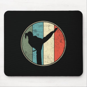 Karate Meisje Retro Vintage  Muismat