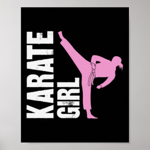 Karate Meisje Vechtkunst Meisjes Zelfverdediging S Poster