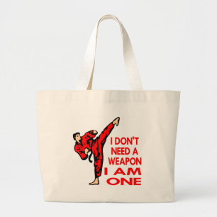 Karate, MMA, IK BEN EEN Wapon Grote Tote Bag