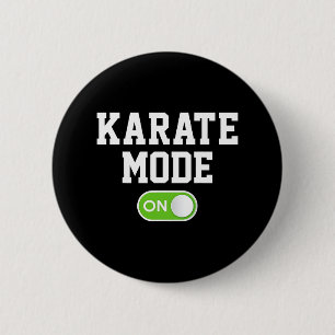 Karate mode voor Funny Karateka Ronde Button 5,7 Cm