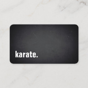 karate. Modern Minimalistisch Zwart Schoolbord Pro Visitekaartje