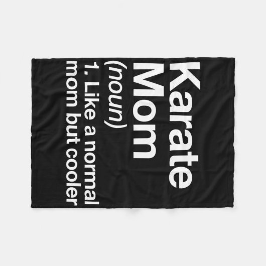 Karate moeder definitie grappig en sexy sporten fleece deken (Voorkant (Horizontaal))