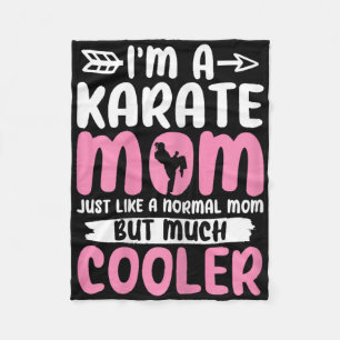 Karate Moeder Grappig Karate Martial Arts Zwart Ri Fleece Deken