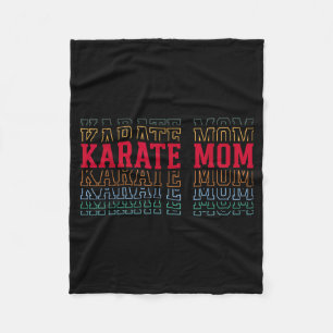 Karate Moeder Grappige Gelaagde Tekst Moeder Mama Fleece Deken