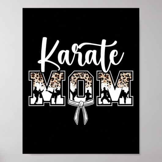 Karate moeder Karate moeder Karate moeder Poster (Voorkant)