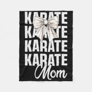 Karate Mom Coquette Bow Schattigee Martial Art Lov Fleece Deken