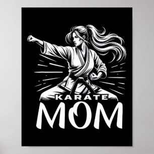 Karate Mom Martial Arts Moeder Familie Bonding Poster