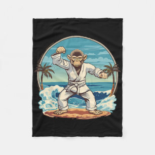 Karate Monkey Beach Kickboksen Jiu-jitsu Mma Marti Fleece Deken