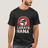 Karate Nana Retro Kick Silhouette T-shirt (Voorkant)
