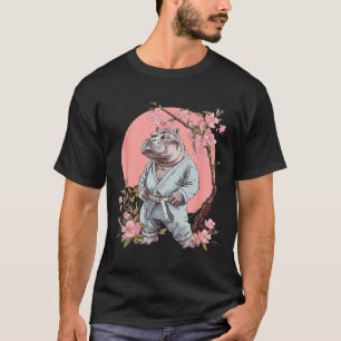 Karate Nijlpaard Dier MMA Taekwondo Vechtkunst T-shirt