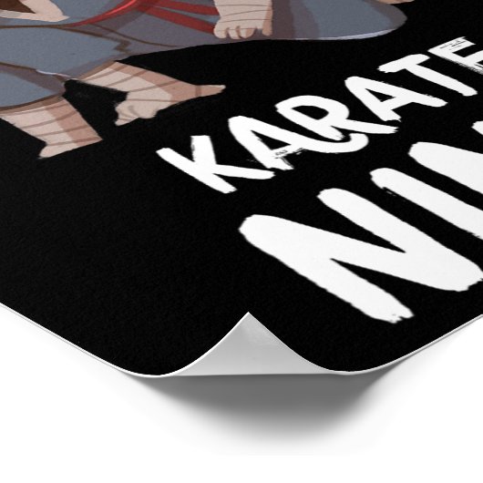 Karate Ninja Boy Funny Martial Arts Sport Poster (Hoek)